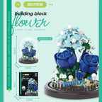 Potted Building Block Simulation Succulent Bouquet Creative Puzzle Building Block Eternal Flower Home Decoration Rose