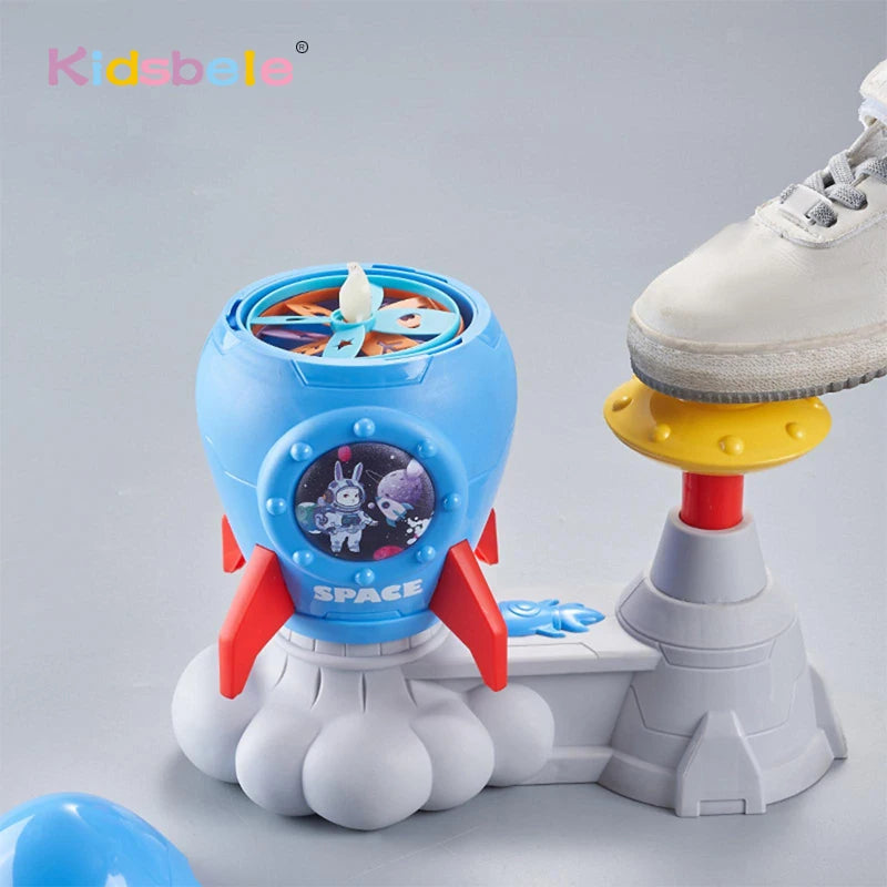 Rocket Butterfly Catching Game Summer Outside Yard Activities Toddler Toy Foot Pedal Catapult Launch Toy