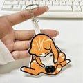 Creative Play Egg Cat Keychain Rotatable Keychain School Bag Pendant Hand-Made Gift Decompression Toy Hot Sale
