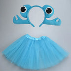 Animals  Children  Headband Tutu Skirt Tail Bow Kids  Girl Party Props Elephant Tiger Fox     Halloween Costume Cosplay