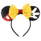 2026 Latest Fashion Ear Headband Sequin Bows For Girl Adult Kids Halloween Party Cosplay Hair Accessories Princess Hairband
