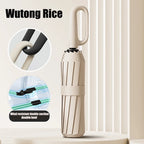 Oversized Reinforced Windproof Rainproof Dual-use UV Resistant Fully Automatic Rotating Ring Buckle Umbrella Fold Double Keel
