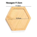 Simple Style Home Decoration Succulents Bonsai Holder Round Square Flowerpot Base Hexagon Rectangle Bamboo Wood Tray