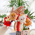 Fast Food Plush Keychain Set Burger & Fries Bag Charms