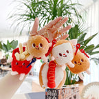 Burger & Fries Plush Keychain Set Cute Bag Charm Collection