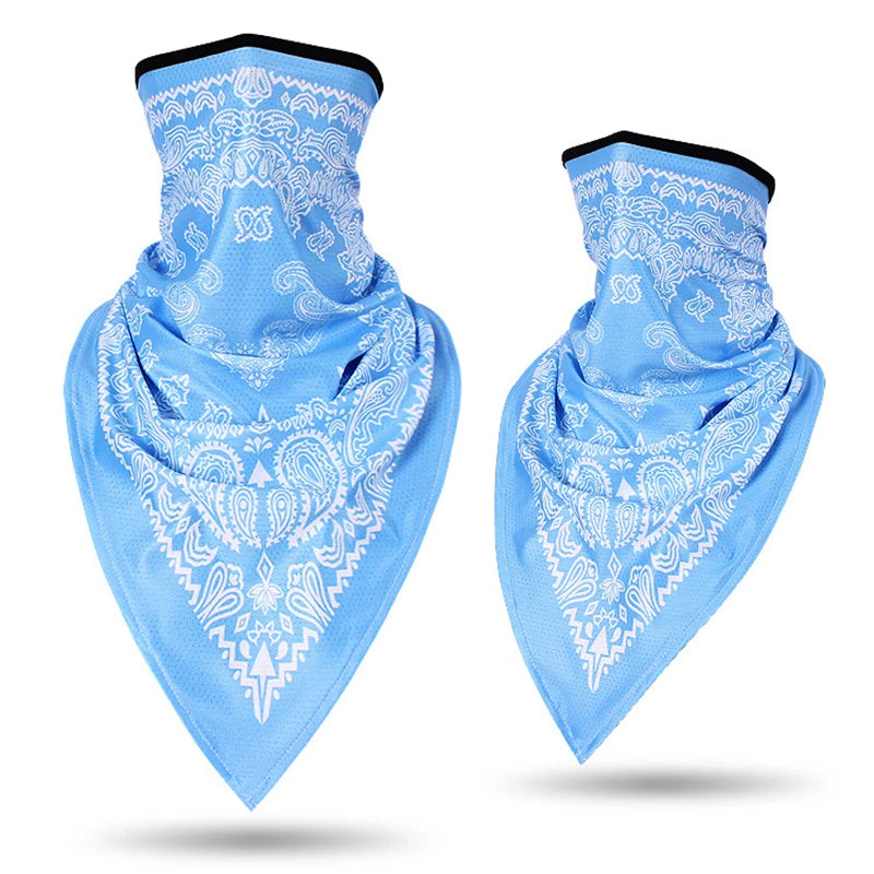 Men Women Bandanna Mask Sports Paisley Bandana Wrap Triangle Face Cover Ski Tube Scarf Fishing Hunting Hiking Neck Gaiter Shield
