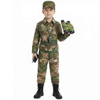 Kids Army Soldier Costume Set – Camouflage Military Outfit