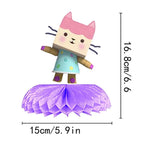 Gabby's Dollhouse paper honeycomb ornament birthday party or baby shower decoration kid favor Party Tabletop Decorations Set