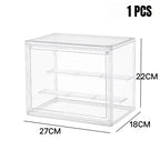 1/2/3/4PCS Acrylic Clear Display Storage Box for Fingures Foldable Display Case for Figurines Dolls Action Figure Organizer box