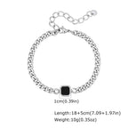 Stylish Men's Chain Bracelet,Hip Hop Stainless Steel Cuban Chain Wristband,Jewelry Gift for Father Son Husband BBF