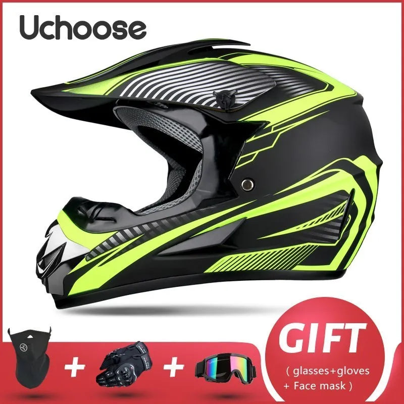 Free Gift For Adults Children Professional Off-road Helmet Motorcycle Helmet Downhill DOT Racing Motorcycle Motor Helmet