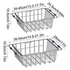 Stainless Steel Telescopic Sink Drain Rack Non-Slip Dish Drying Kitchen Bathroom Countertop Organizer Rack for Household Use