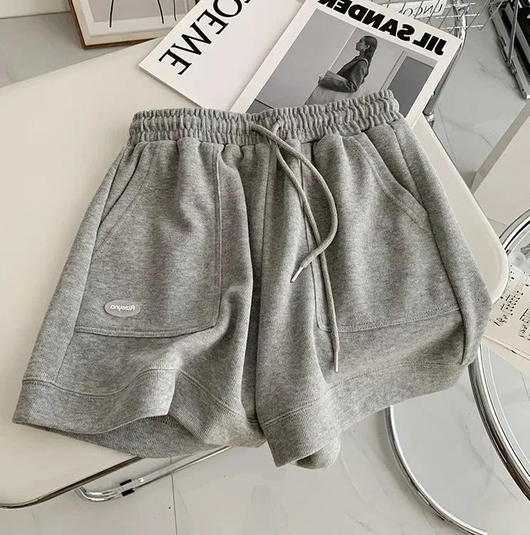 Women's Comfortable Loose Wide-legged Drawstring A Pants Slim Waist Slim Fit Casual Home Versatile Sports Shorts New