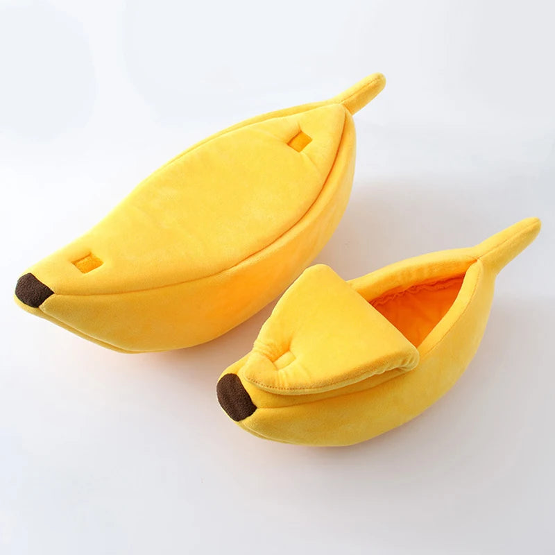 Banana Cat Bed House Funny Cute Cozy Cat Mat Beds Warm Durable Portable Pet Basket Kennel Dog Cushion Cat Supplies Multicolor - WTN Essentials 