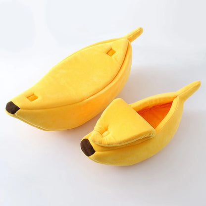Banana Cat Bed House Funny Cute Cozy Cat Mat Beds Warm Durable Portable Pet Basket Kennel Dog Cushion Cat Supplies Multicolor - WTN Essentials 