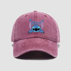 Stitch Casual Hat Kawaii Cartoon Anime Figure Baseball Caps Breathable Snapback Sun Hats Adjustable Peaked Cap Unisex Kids Gifts