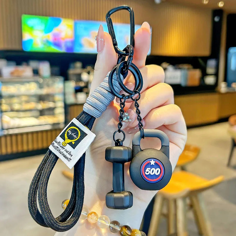 Fitness Keychain for Gym Lovers Premium Gift Sports Enthusiasts Accessories for Workout Bags Water Bottles D-shaped Buckle