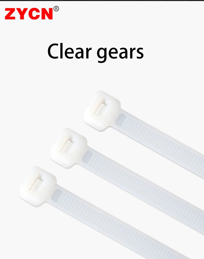 500/200/100Pcs Plastic Nylon Cable Ties Self-locking 1.9/2.7mm Cord Straps Adjustable Fastening Loop Home Office Wire Zip Garden