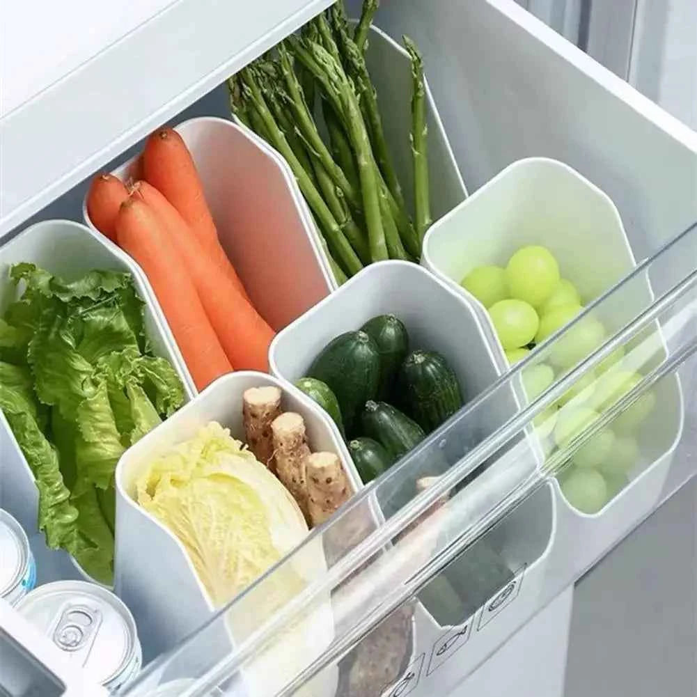 Refrigerator Organizer Bins Fridge Food Sort Storage Box Transparent Seasoning Storage Box Kitchen Fridge Storage Organizer