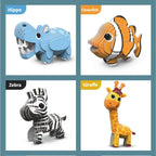 Children's 3D Puzzle Kindergarten Animal Puzzle Intelligence Early Education Toys Dinosaur Animal Model Paper 3-4-5-6 Years Old