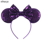 2026 Chic Embroidery Sequin Ears Headband Classical DOT Bow Hairband For Girls Women Party Head Wear Kids DIY Hair Accessories