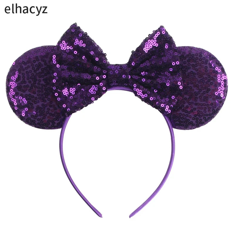 2026 Chic Embroidery Sequin Ears Headband Classical DOT Bow Hairband For Girls Women Party Head Wear Kids DIY Hair Accessories