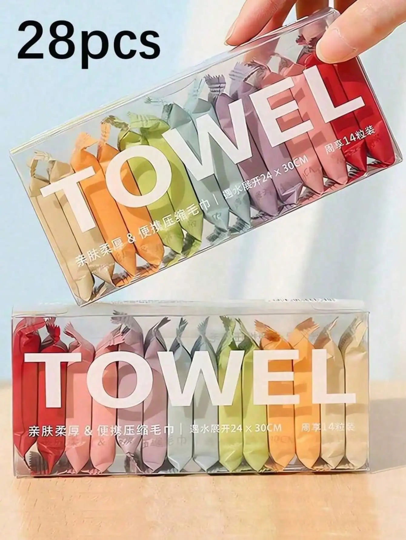 Thickened Disposable Face Towels A Pack Of 14 Pieces Compressed Disposable Washcloths, Cruise Essentials, Travel Essentials, Portable, Lightweight, Durable, Stylish, For Home Compressed Travel Towels - Quick Dry Portable Disp