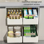 Pull-Out Kitchen Cabinet Organizer – Sliding Storage Drawer & Spice Rack