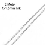 2/10 Meters Stainless Steel Chain 1 1.5 2mm Gold&Steel Color Link for DIY Jewelry Making Necklace Bracelet Bulk Chain Supplies