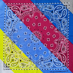 New Fashion Hip Hop 100% Cotton Bandana Square Scarf Gradient Color Paisley Headband Printed For Women/Men/Boys/Girls