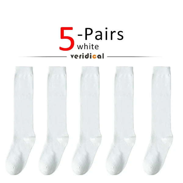 Long Socks Women Stockings Organic Cotton Solid Warm Thigh High Ladies Girls Street Fashion Young Casual Knee Socks Harajuku