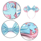 Cinderella Cartoon Mouse Ear Headband Sequin Bows Girl Adult Kid Halloween DIY Party Cosplay Hair Accessories Princess Hairband