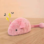 Interactive Luminous Plush Mouse Cat Toy for Indoor Hunting Play