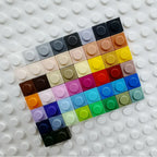 100Pcs DIY Bricks Parts 3024 1x1 Plate Educational Tech Construction Assmble Compatible Block Parts Toys for Child Kids