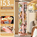 Transparent Doll Storage Box Plush Toy Organization Toy Storage Tube DIY Zipper Bins Kid Christmas Gift Children's Toy Organizer