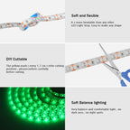 5V 2835 LED Strip Light 2835 60Leds/m Flexible Fita Led Tape With Switch White Warm Blue Waterproof LED Lights for Room Decor