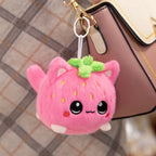 Cute Plush Stuffed Toy Strawberry Cat Pillow Doll Children's Birthday Gift Home Decoration Animal Christmas Gift