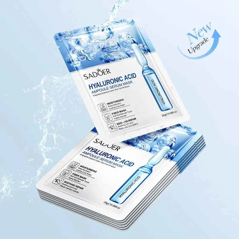 10pcs SAODER Hyaluronic Acid Facial Masks Face skincare Firming Hydrating Moisturizing Face Mask Facial Skin Care Products
