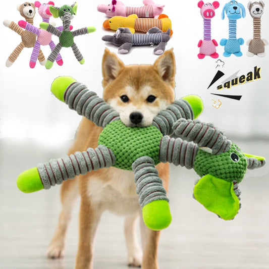 Indestructible Large Dog Squeaky Plush Toy – Animal Shape