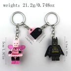 2pcs Beautiful Handmade 3D Bat Couple Keychain Fairy Figure Pendant Phone Key Ring Backpack Accessory Gifts for Him Y2K Jewelry