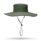 12cm Large Brim Women Sun Hat Summer Solid Color Fold Up The Cowboy Hat Waterproof Outdoor Hiking Camping Mountain Bucket Cap