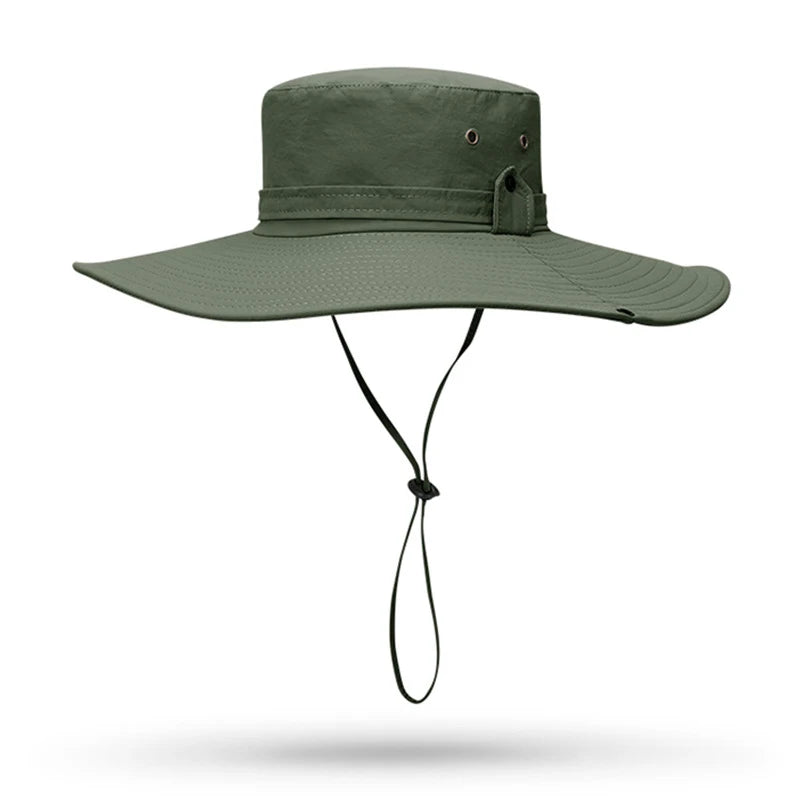 12cm Large Brim Women Sun Hat Summer Solid Color Fold Up The Cowboy Hat Waterproof Outdoor Hiking Camping Mountain Bucket Cap