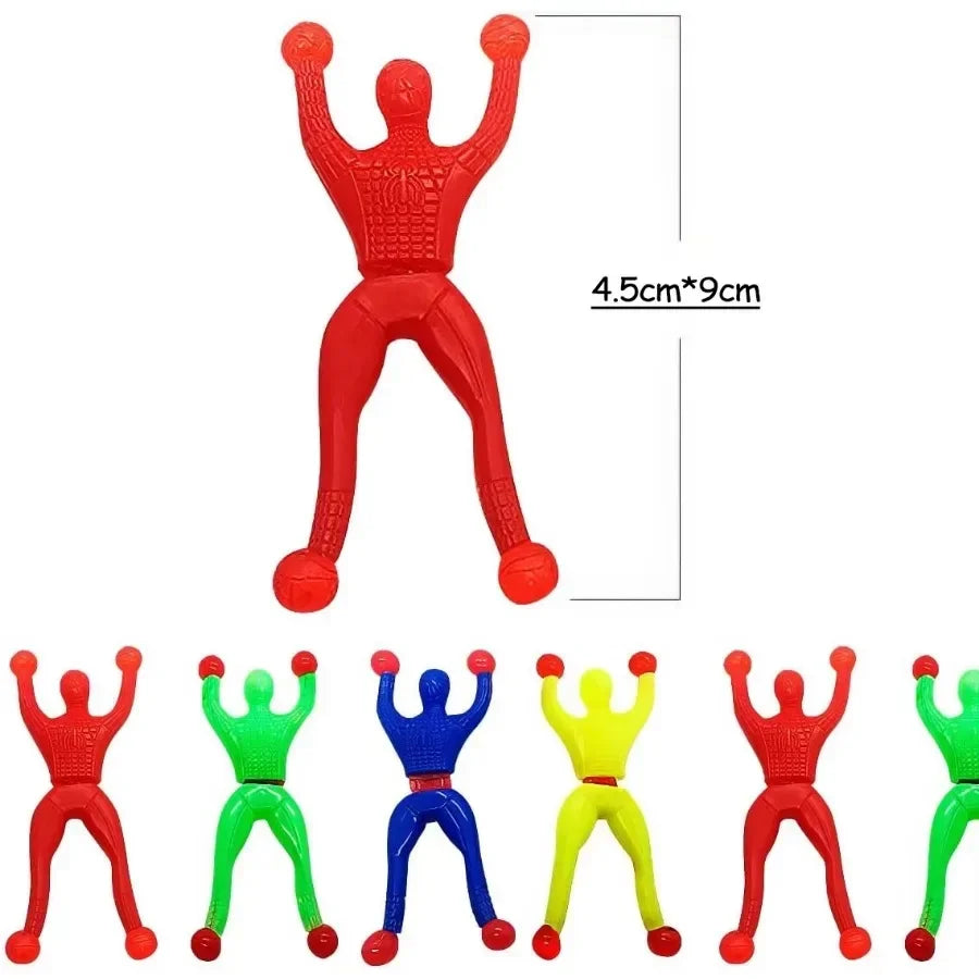 10/100Pcs Novelty Sticky Wall Climbing Climber Men Kids Boy Birthday Party Favors Supplies Pinata Fillers Treat Bag Gifts