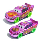 Pixar Cars Electroplated Pink 95 Lightning McQueen 1/55 Metal Die Casting Model Car Alloy Material Collectibles Racing Toys