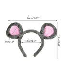 Plush Mouse Ears Headbands Cartoon Animal Ears Hair Hoop Cute Bear Ears Hairband Halloween Party Costume Photo Props F3MD