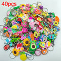 40Pcs (Mix) Random style Cartoon keychain Ornament Wallet Bag Pendant keyring Classroom prizes ，Holiday Party Gifts