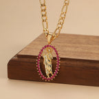 New Personalized Colorful Zircon Necklace Design, Fashionable, Light, Luxurious And Versatile, Popular Madonna Necklace