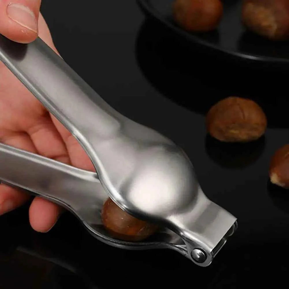 Stainless Steel Quick Chestnut Opener 2 in 1 Nut Cracker Tool