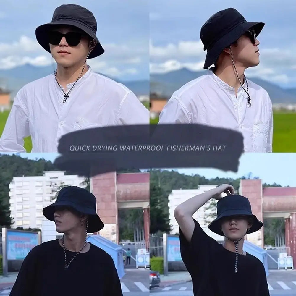 Outdoor Fisherman Hat Women Summer Sun Anti-UV Protection Camping Hiking Mountaineering Caps Men's Panama Fishing Bucket Hat