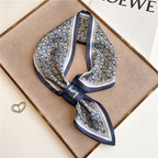 Luxury Brand Horse Print Skinny Neckerchief Scarf For Women Satin Silk Ribbons Bandana Ladies Neck Tie Wrist Wrap Shawl Echarpe
